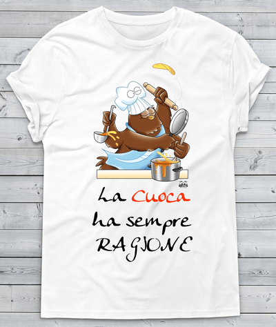 T-shirt Donna In Cucina La Cuoca - Gufetto Brand 