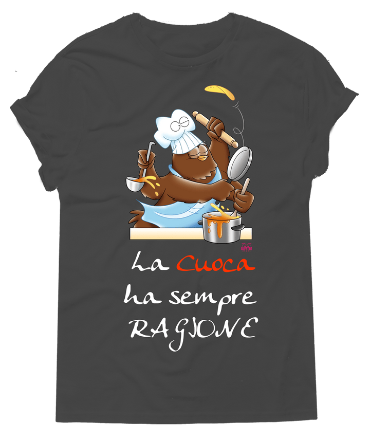 T-shirt Donna In Cucina La Cuoca - Gufetto Brand 