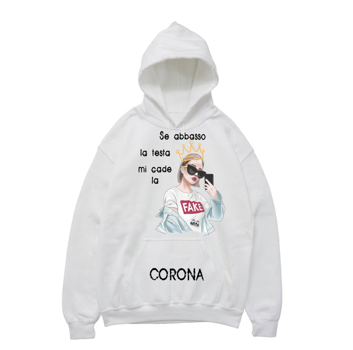 Felpa donna CORONA ( B5002 ) - Gufetto Brand 