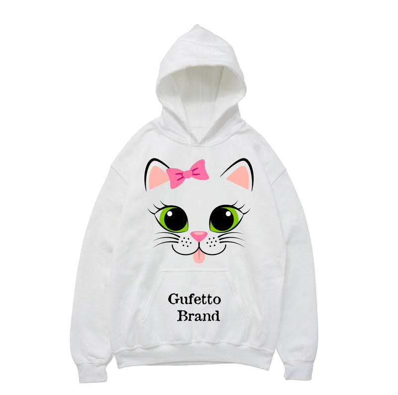Felpa donna Gufetto Cat ( E8401 ) - Gufetto Brand 