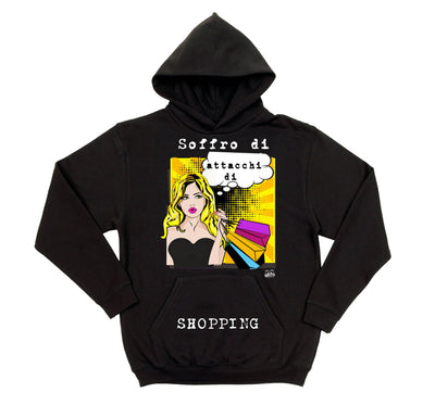 Felpa donna SHOPPING ( S6431 ) - Gufetto Brand 