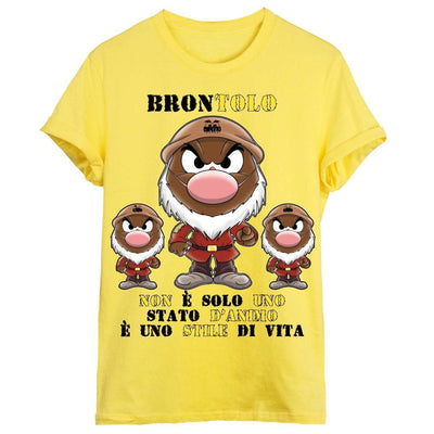 T-shirt Uomo YELLOW Edition Brontolo 5.0 (D90371 ) - Gufetto Brand 