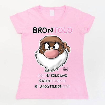 T-shirt donna Pink Edition Brontolo 3.0 ( B84321 ) - Gufetto Brand 
