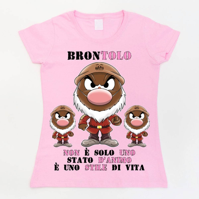 T-shirt donna Pink Edition Brontolo 5.0 ( S84930 ) - Gufetto Brand 