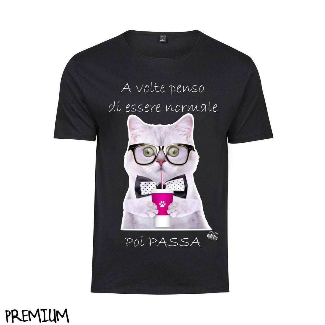 T-shirt Donna NORMALE CAT ( C4861 ) - Gufetto Brand 