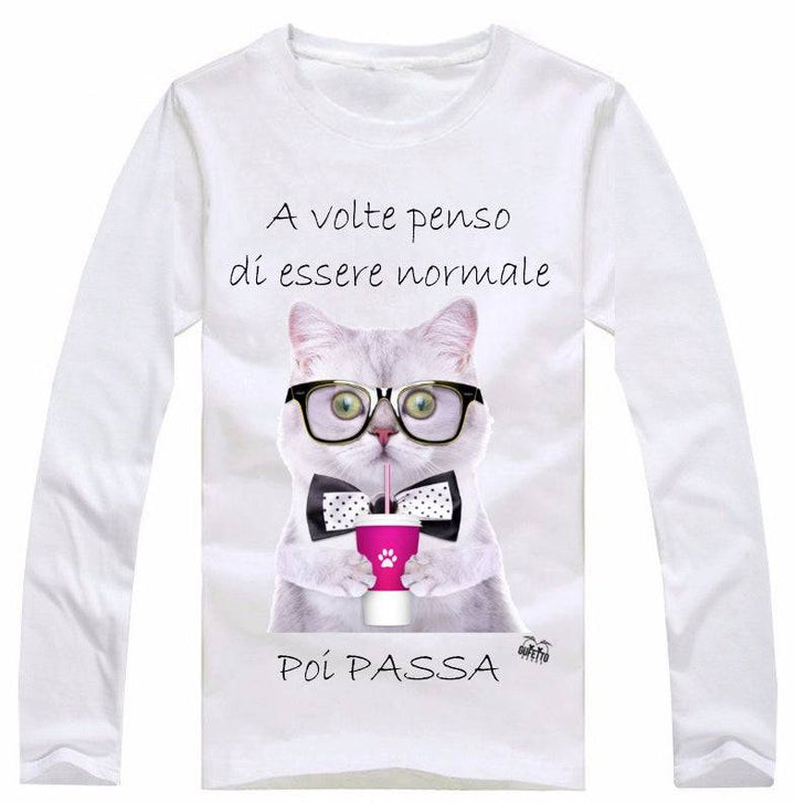 T-shirt Donna NORMALE CAT ( C4861 ) - Gufetto Brand 