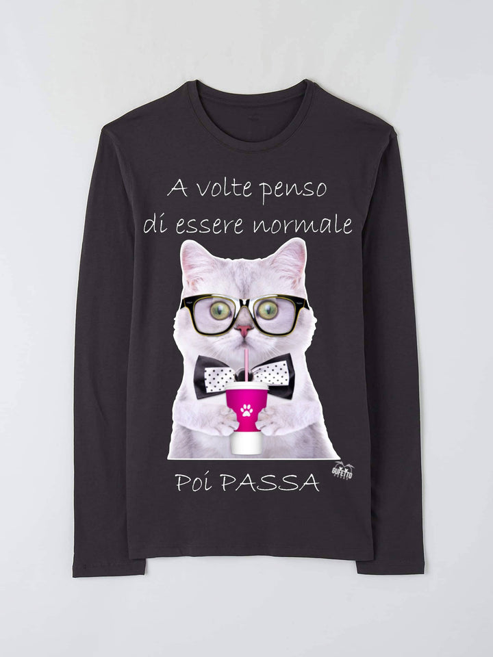 T-shirt Donna NORMALE CAT ( C4861 ) - Gufetto Brand 