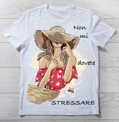 T-shirt Donna STRESSATA ( Q3097 ) - Gufetto Brand 