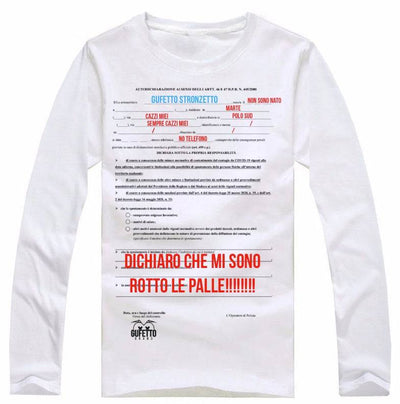 T-shirt Uomo Autocertificazione Gufetto ( G58903 )