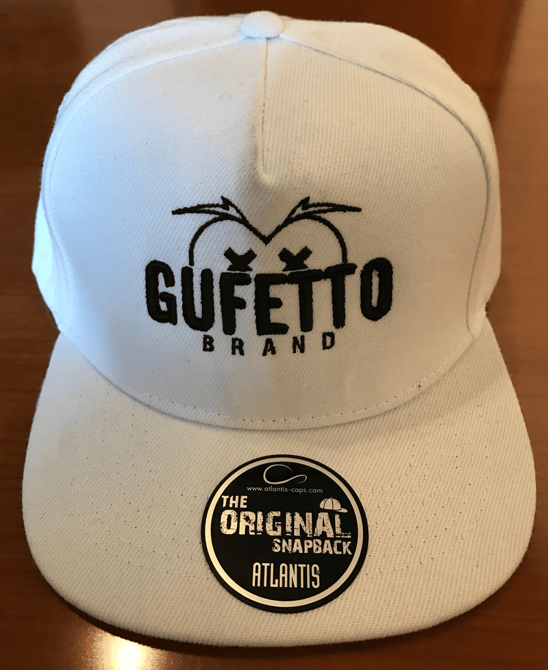 Cappello Gufetto Brand Bianco Scritta Nera Ricamato