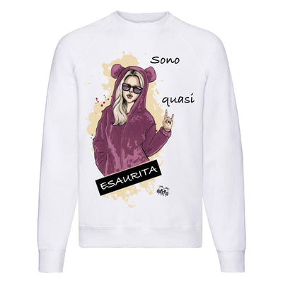 Felpa Classic Donna ESAURITA ( E4590 ) - Gufetto Brand 