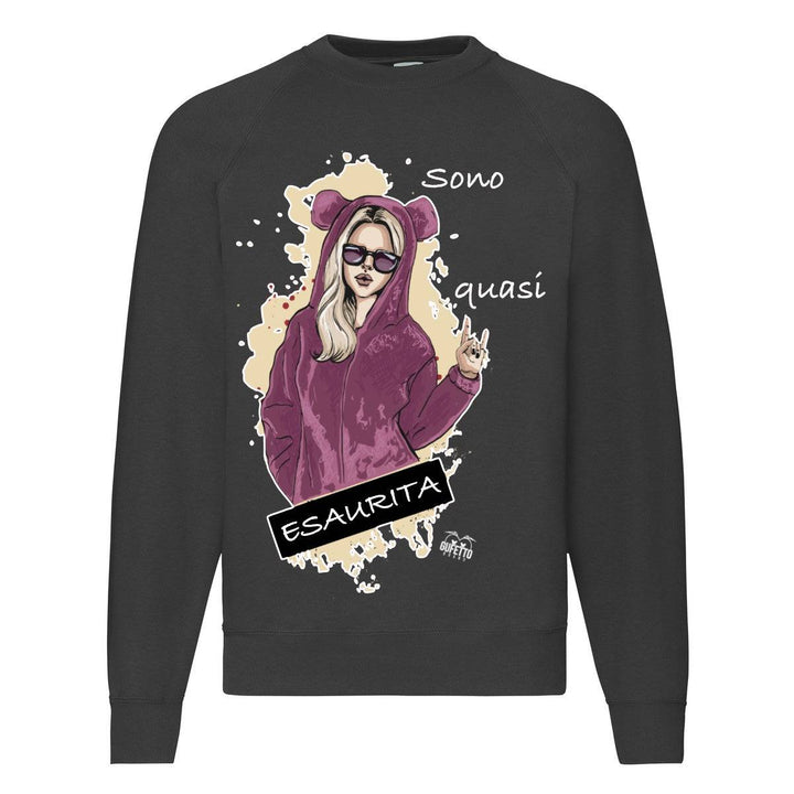 Felpa Classic Donna ESAURITA ( E4590 ) - Gufetto Brand 