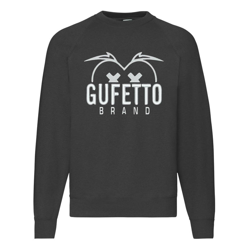Felpa Classic  Uomo Donna Gufetto Brand   Logo Bianco Ricamato ( U4821 ) - Gufetto Brand 