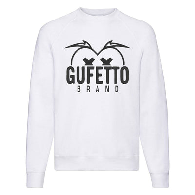 Felpa Classic  Uomo Donna Gufetto Brand Logo Nero Ricamato ( K5630 ) - Gufetto Brand 