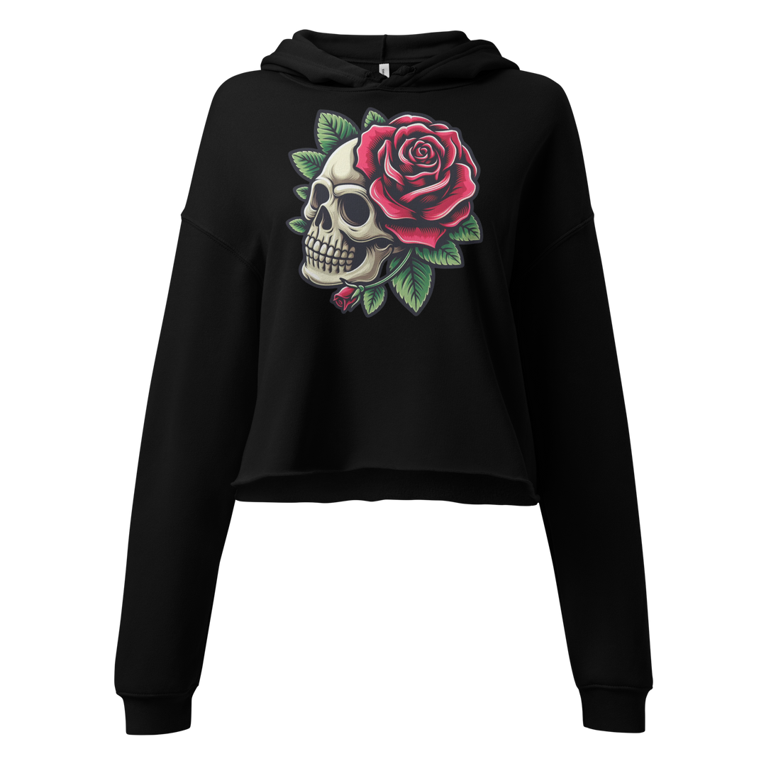 Felpa con cappuccio corta SKULL DARK - Gufetto Brand 