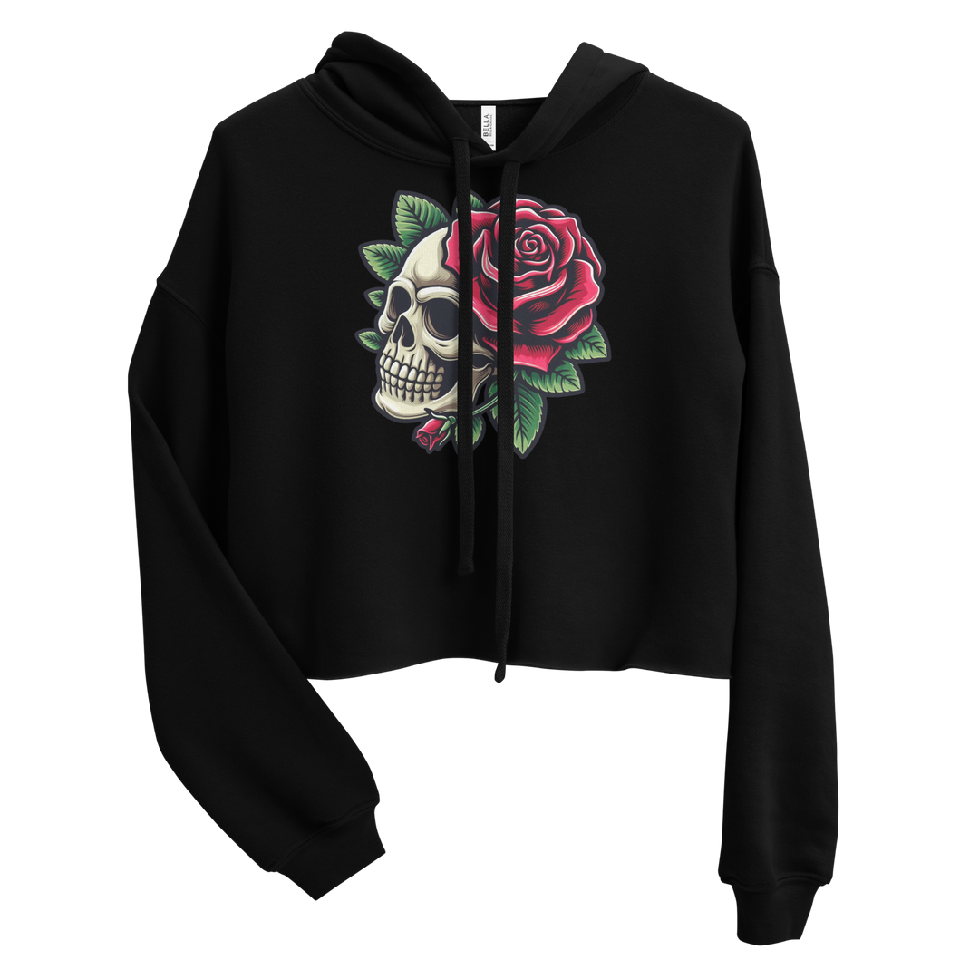 Felpa con cappuccio corta SKULL DARK - Gufetto Brand 