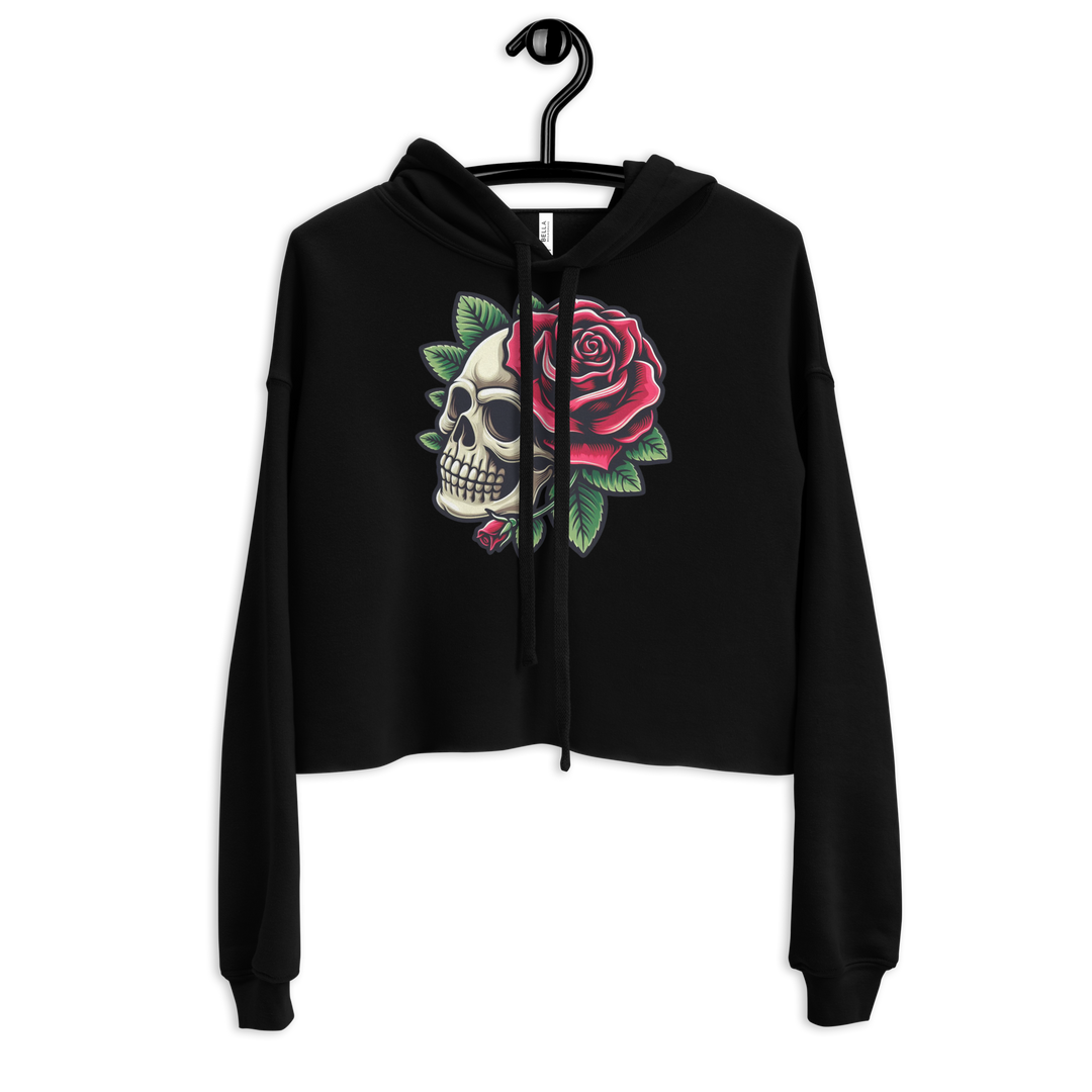 Felpa con cappuccio corta SKULL DARK - Gufetto Brand 
