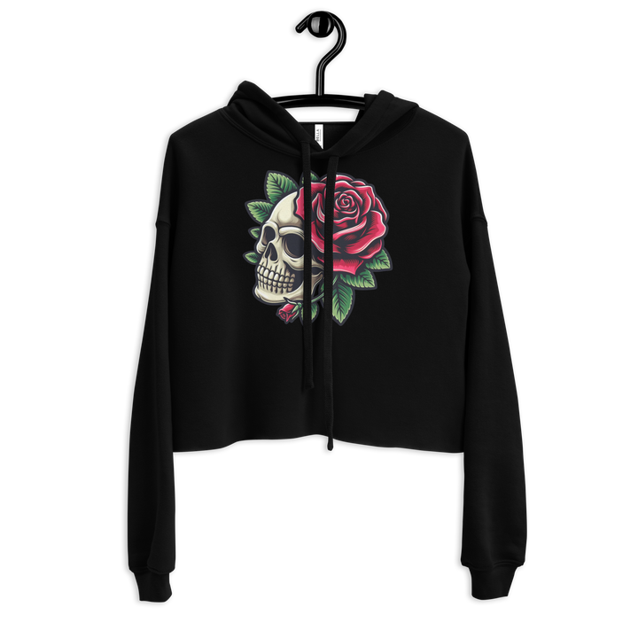 Felpa con cappuccio corta SKULL DARK - Gufetto Brand 