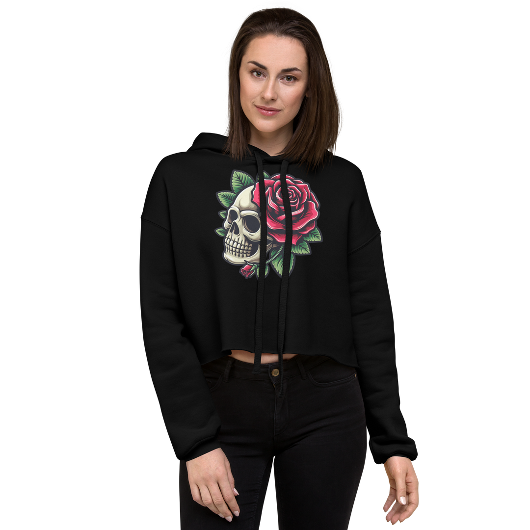 Felpa con cappuccio corta SKULL DARK - Gufetto Brand 