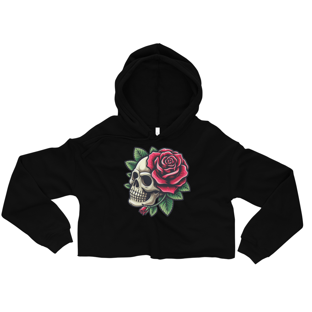 Felpa con cappuccio corta SKULL DARK - Gufetto Brand 