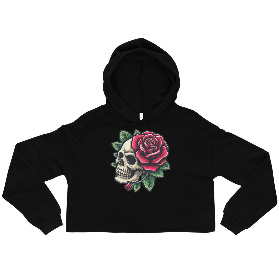 Felpa con cappuccio corta SKULL DARK - Gufetto Brand 