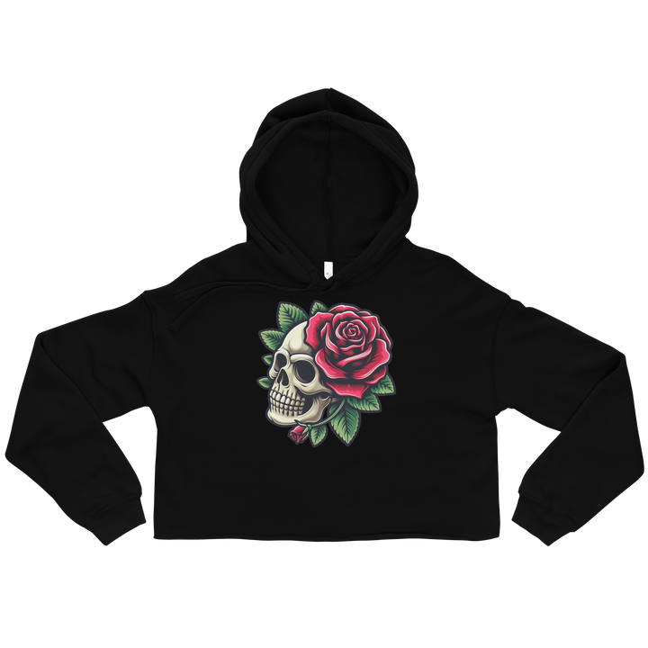 Felpa con cappuccio corta SKULL DARK - Gufetto Brand 