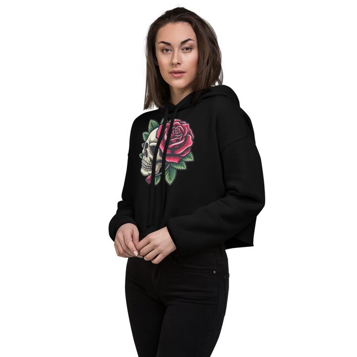 Felpa con cappuccio corta SKULL DARK - Gufetto Brand 