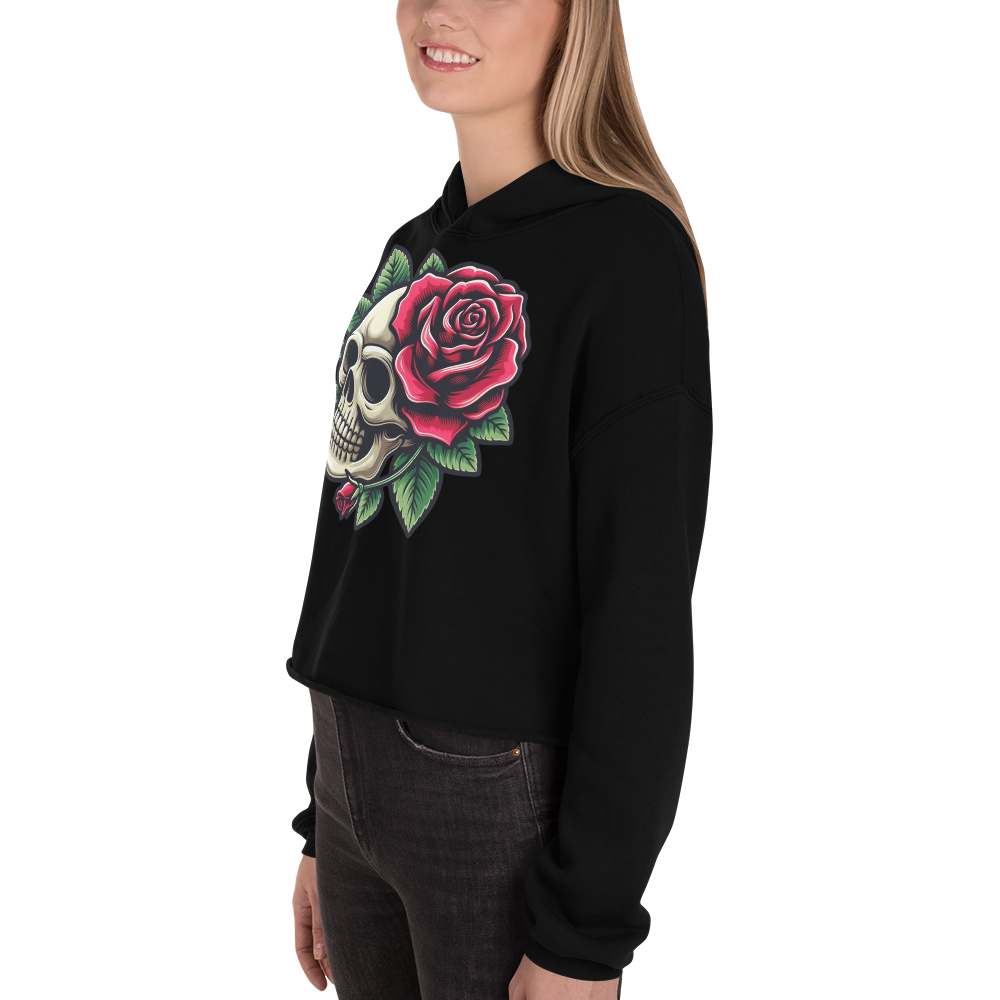 Felpa con cappuccio corta SKULL DARK - Gufetto Brand 