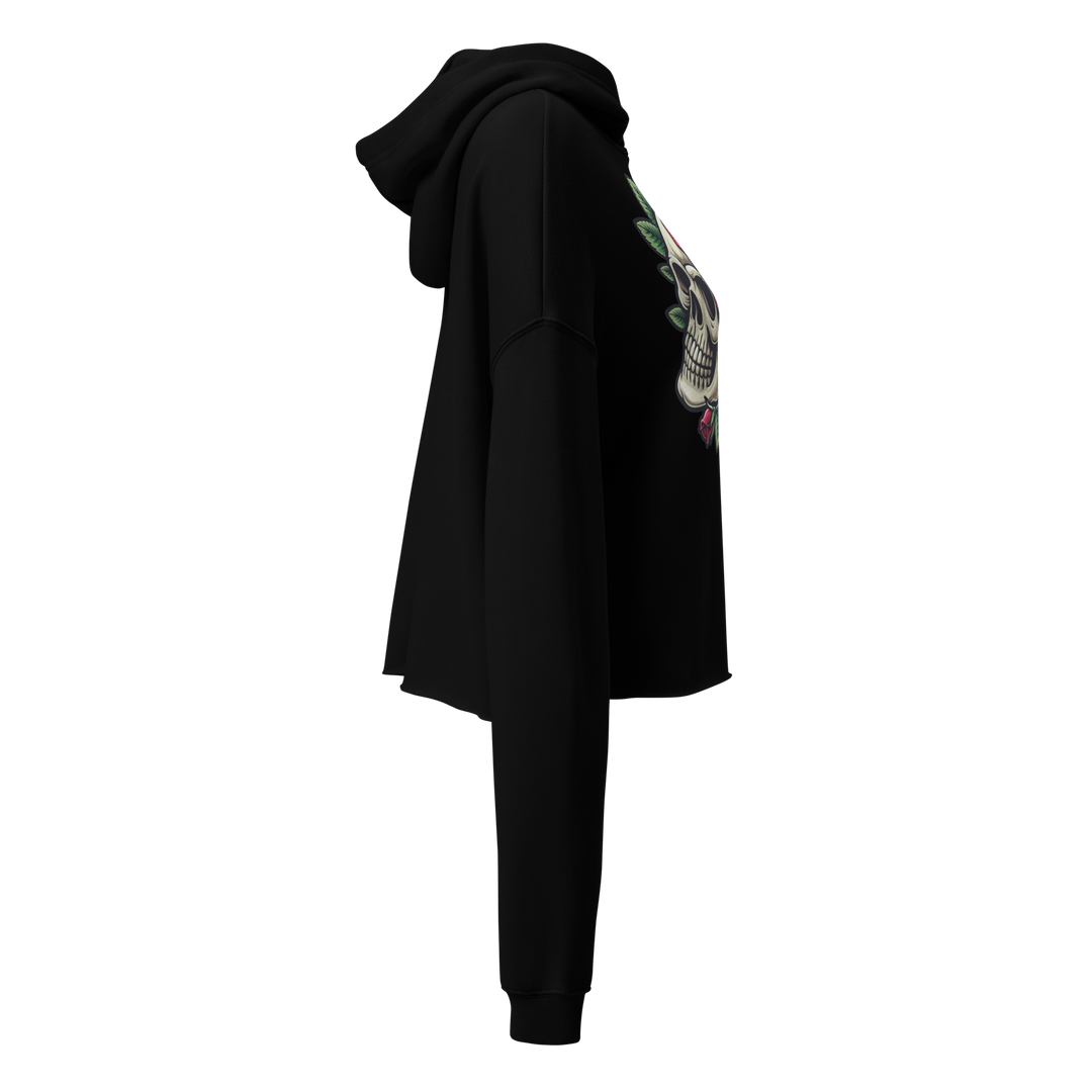 Felpa con cappuccio corta SKULL DARK - Gufetto Brand 