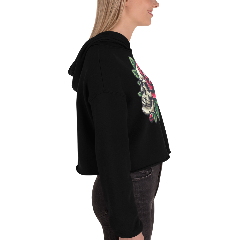 Felpa con cappuccio corta SKULL DARK - Gufetto Brand 