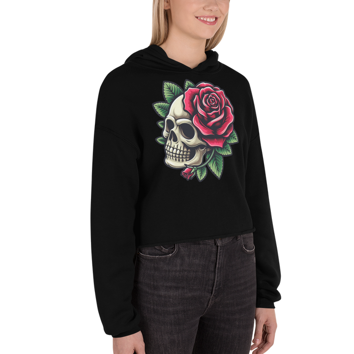 Felpa con cappuccio corta SKULL DARK - Gufetto Brand 