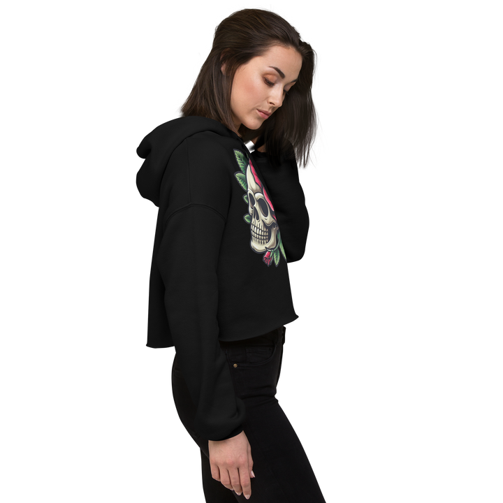 Felpa con cappuccio corta SKULL DARK - Gufetto Brand 