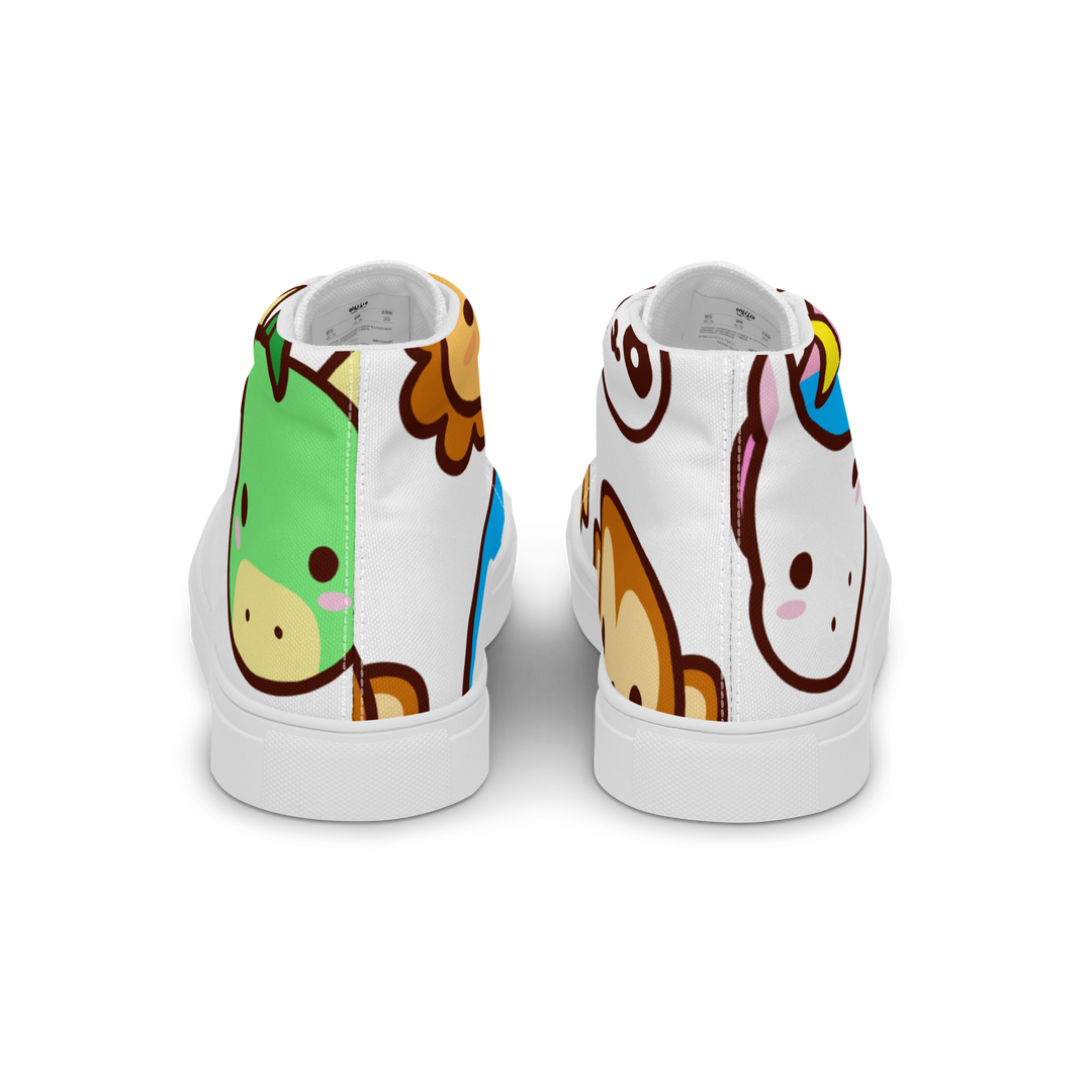 Sneakers alte in tela da donna EMOJI - Gufetto Brand 
