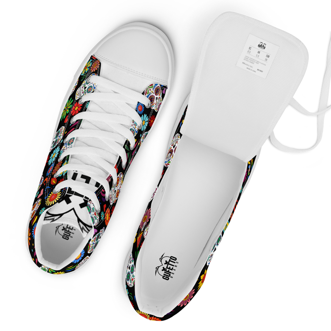 Sneakers alte in tela da donna SKULL EDITION - Gufetto Brand 