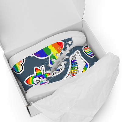 Sneakers alte in tela da donna ARCOBALENO - Gufetto Brand 