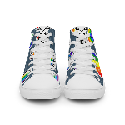 Sneakers alte in tela da donna ARCOBALENO - Gufetto Brand 