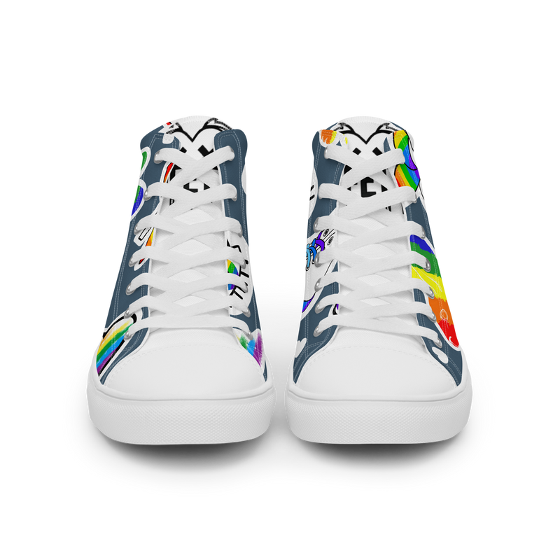 Sneakers alte in tela da donna ARCOBALENO - Gufetto Brand 