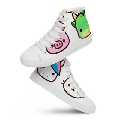 Sneakers alte in tela da donna EMOJI - Gufetto Brand 