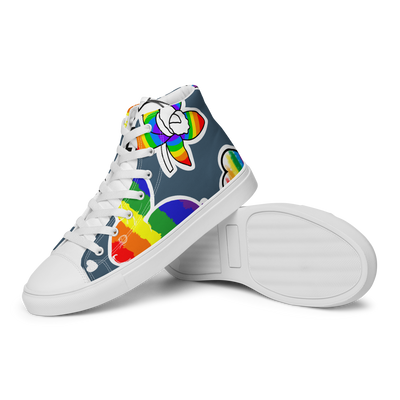 Sneakers alte in tela da donna ARCOBALENO - Gufetto Brand 