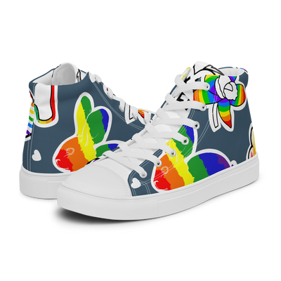 Sneakers alte in tela da donna ARCOBALENO - Gufetto Brand 