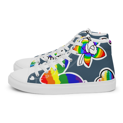 Sneakers alte in tela da donna ARCOBALENO - Gufetto Brand 