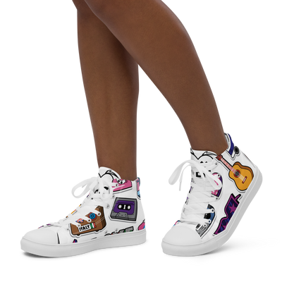 Sneakers alte in tela da donna 80/90 - Gufetto Brand 