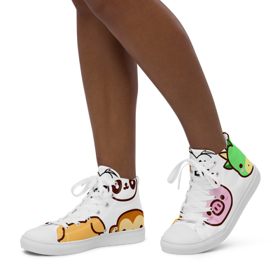 Sneakers alte in tela da donna EMOJI - Gufetto Brand 