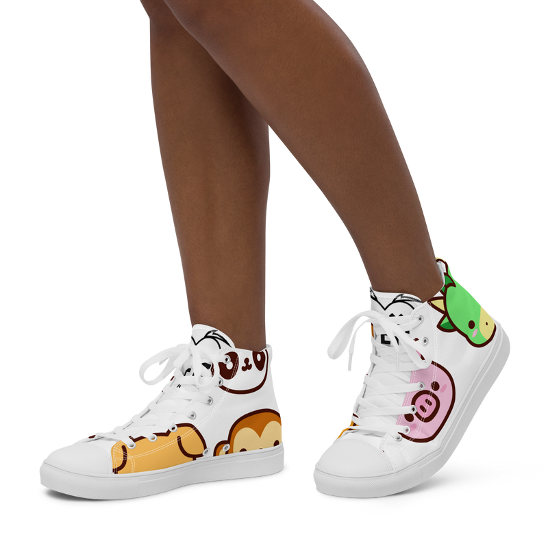 Sneakers alte in tela da donna EMOJI - Gufetto Brand 