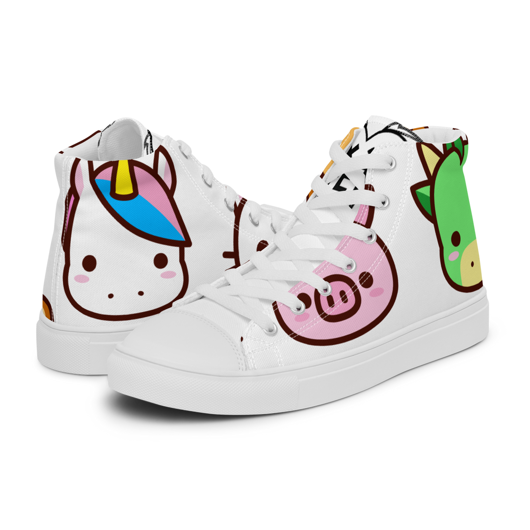 Sneakers alte in tela da donna EMOJI - Gufetto Brand 