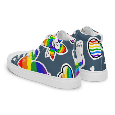 Sneakers alte in tela da donna ARCOBALENO - Gufetto Brand 