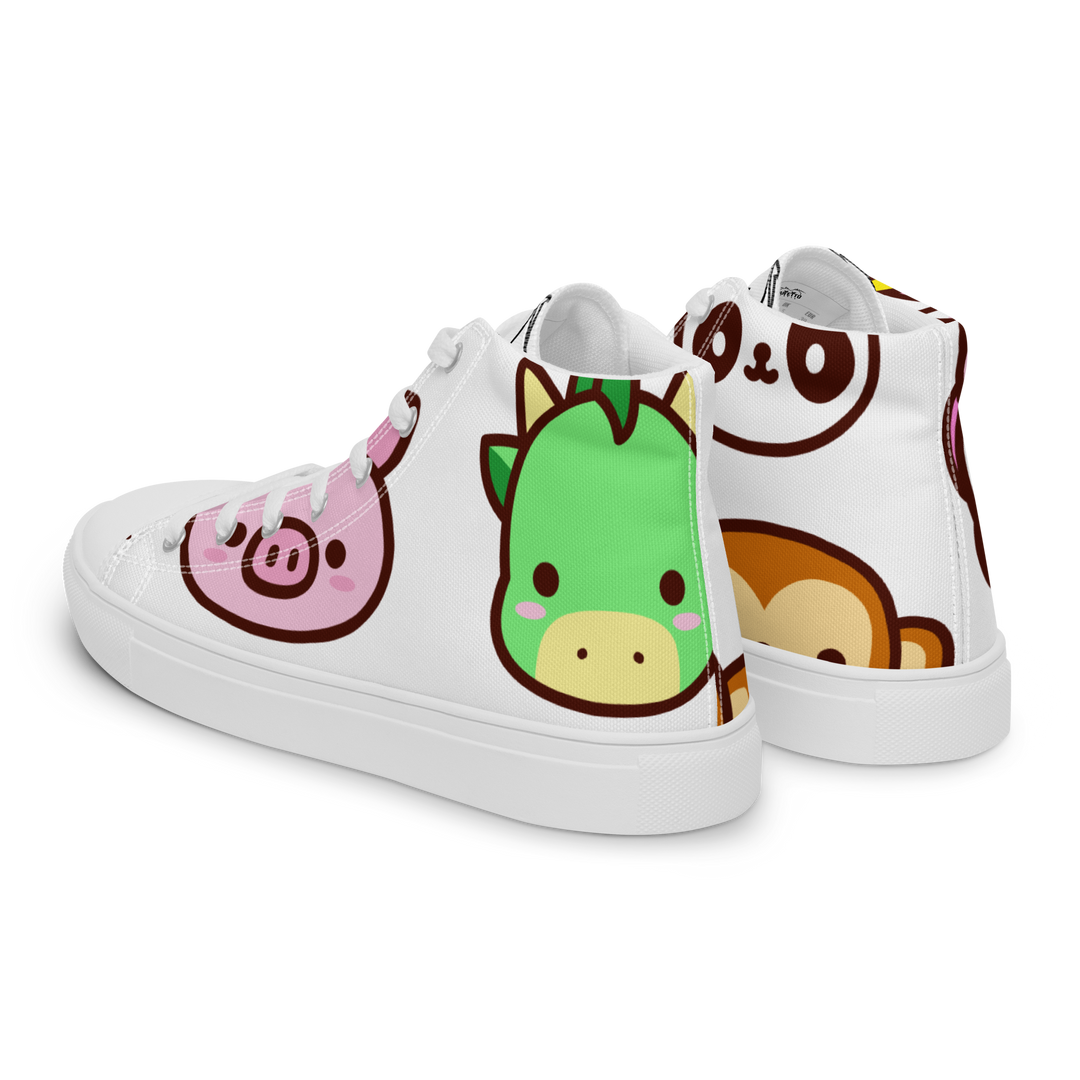 Sneakers alte in tela da donna EMOJI - Gufetto Brand 