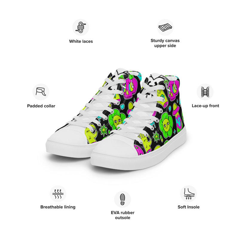 Sneakers alte in tela da donna FUN EDITION - Gufetto Brand 