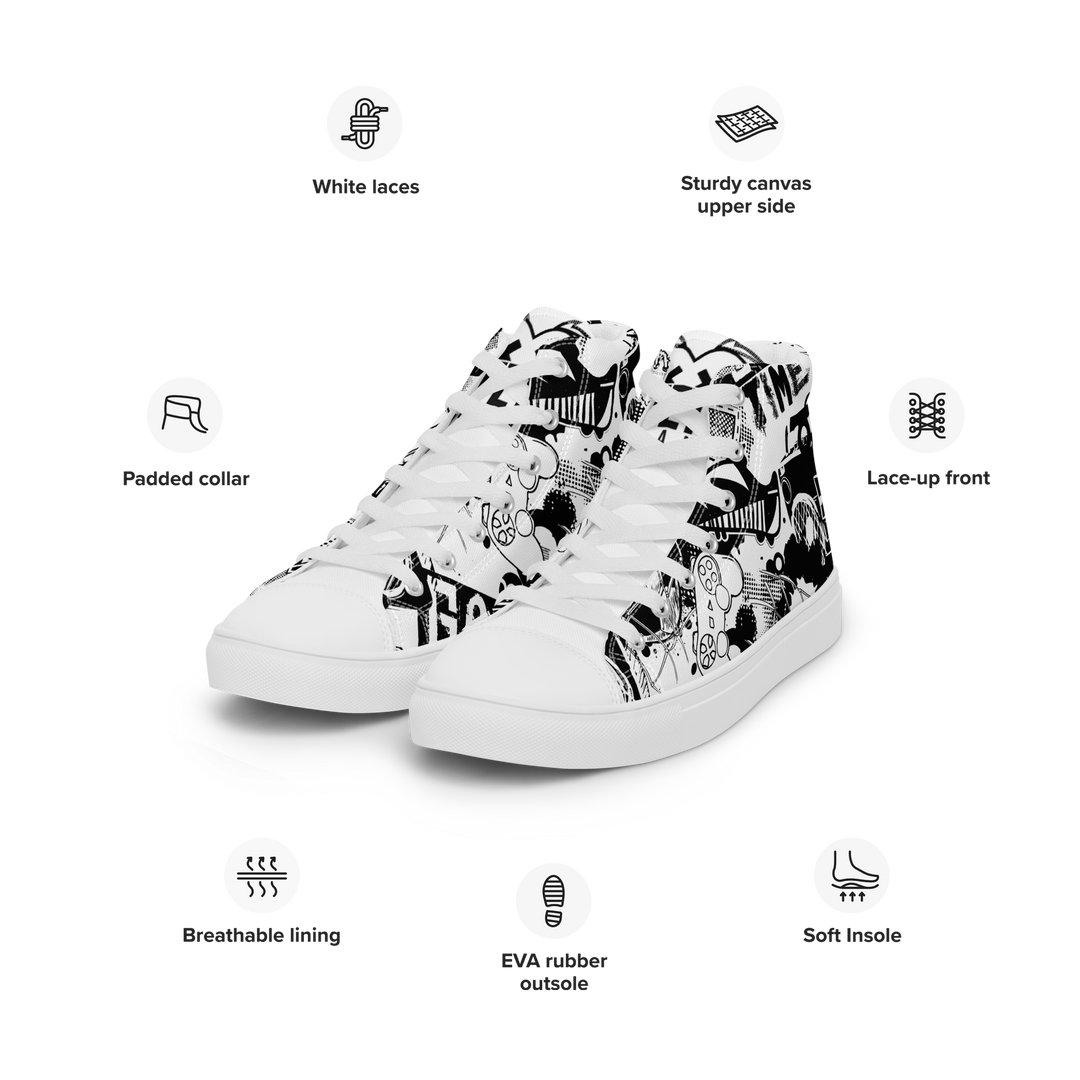 Sneakers alte in tela da donna GOAL - Gufetto Brand 