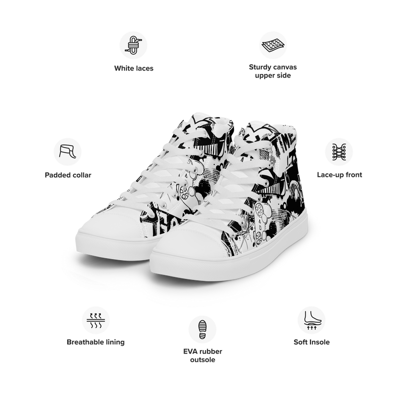 Sneakers alte in tela da donna GOAL - Gufetto Brand 